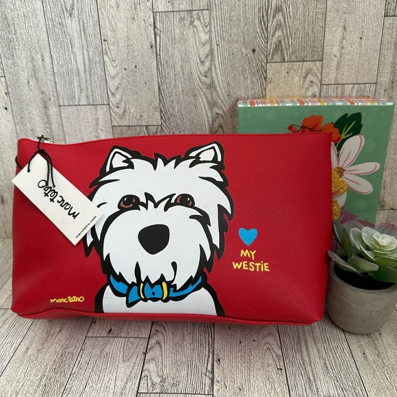 NWT Marc Tetro Westie Cosmetic Bag - Picture 9 of 9